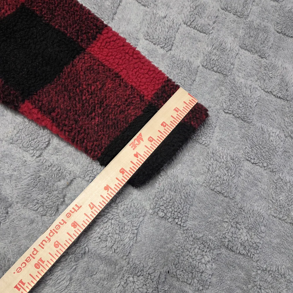 Maurices Red and Black Buffalo Check Sherpa Coat Size XL Womans - Picture 5 of 9